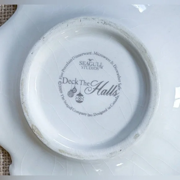 Seagull Studios Deck The Halls Holly Spoon Rest Holiday Christmas Winter Cottage - Picture 4 of 4